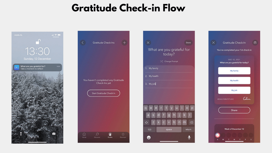 Gratitude Check-in Flow