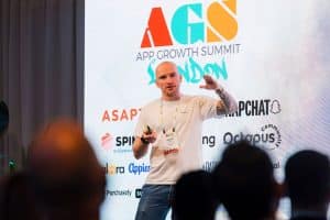 AGS London 2026 – Inside a Sold-Out Day of App Growth from Viktor Orlov's Apple Ads That Actually Scale presentation